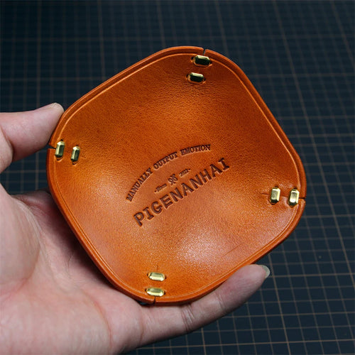 plateau de rangement en cuir pour bijoux et objets divers - vue 10 sur 10