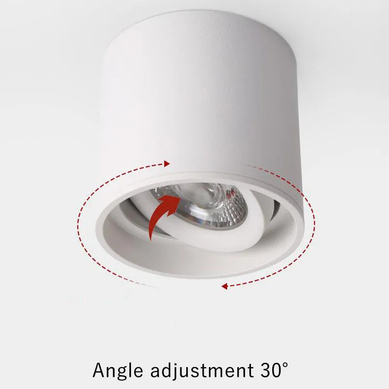 downlights led montés en surface réglables spots nordiques à intensité variable - vue 4 sur 5