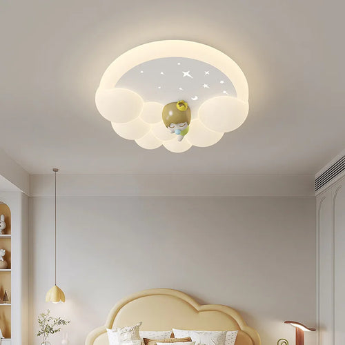 plafonnier led moderne nuages bulles pour chambre enfant - vue 5 sur 10