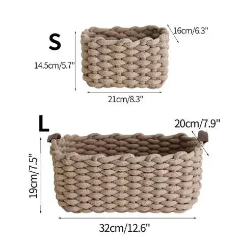 panier en corde de coton pour rangement divers et décoration nordique - vue 13 sur 13