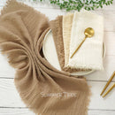 Serviette de table gaze coton rustique lot 12