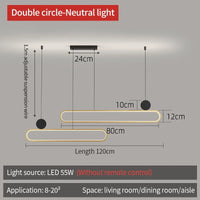 Modern and simple LED dining room chandelier, Nordic gold living room, kitchen lights, bar, meeting room decorative lighting