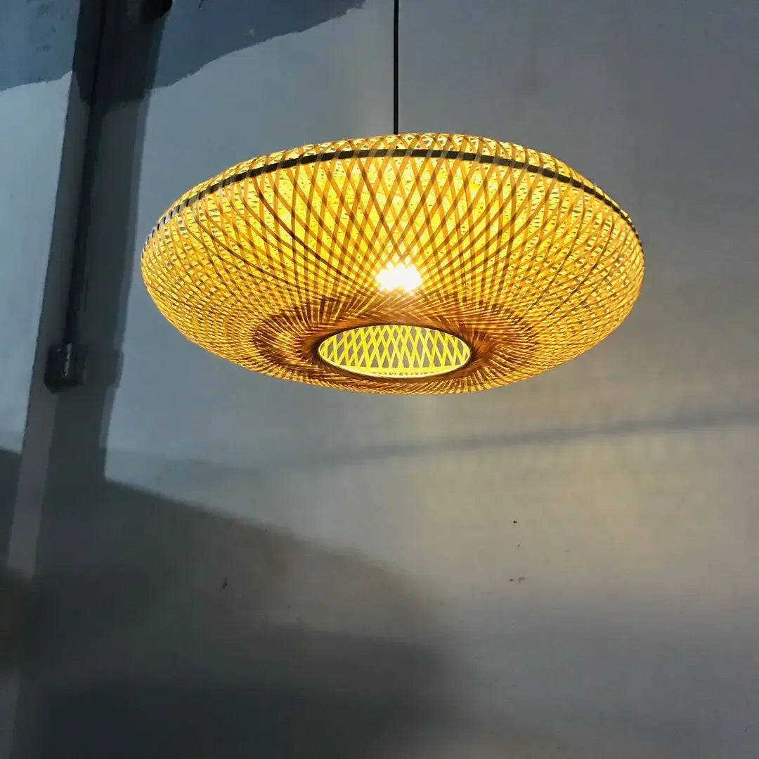 Suspension en Bambou tissage 26/30/50CM à LED - vue 10 sur 10