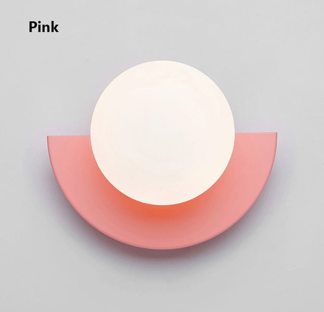 Applique murale LED demi-cercle nordic Macaron - vue 8 sur 10