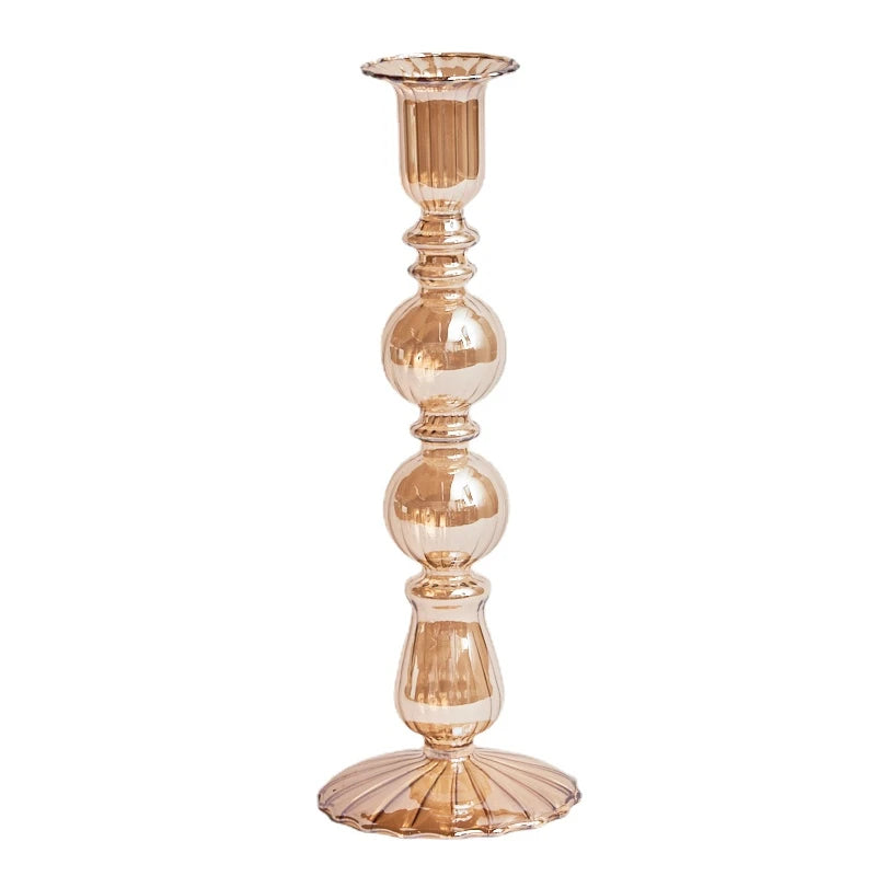 bougeoir conique en verre pour décoration festive et bureau - vue 11 sur 12
