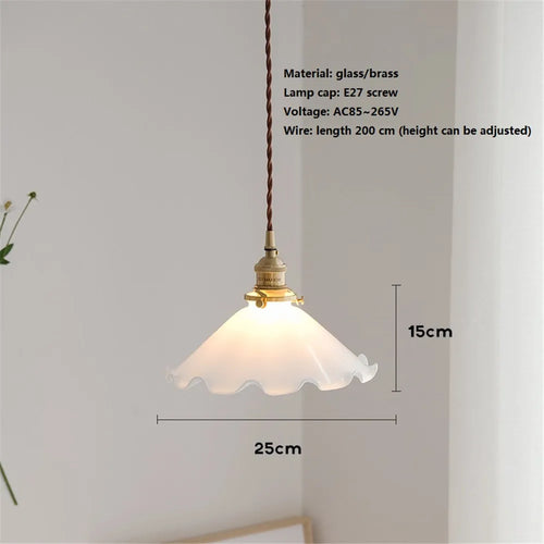 suspension en laiton et verre idéale pour loft - vue 3 sur 6