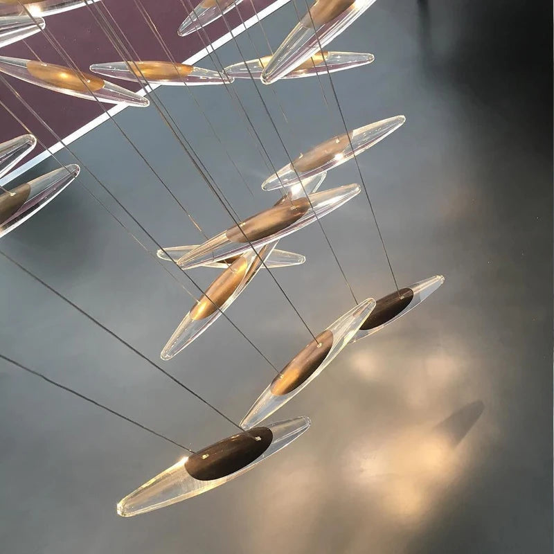 lustre en cristal de luxe pour hôtel et villa moderne - vue 2 sur 6