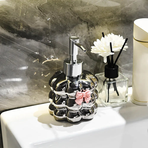 bouteille en céramique pour shampoing et désinfectant manuel - vue 9 sur 10