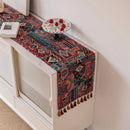 Chemin de table jacquard animal style nordique pompons