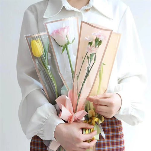 lot de 50 sachets imperméables pour roses à offrir pour la saint valentin - vue 3 sur 18