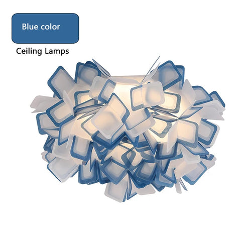 suspension fleur design italie led acrylique pour salon chambre - vue 16 sur 20
