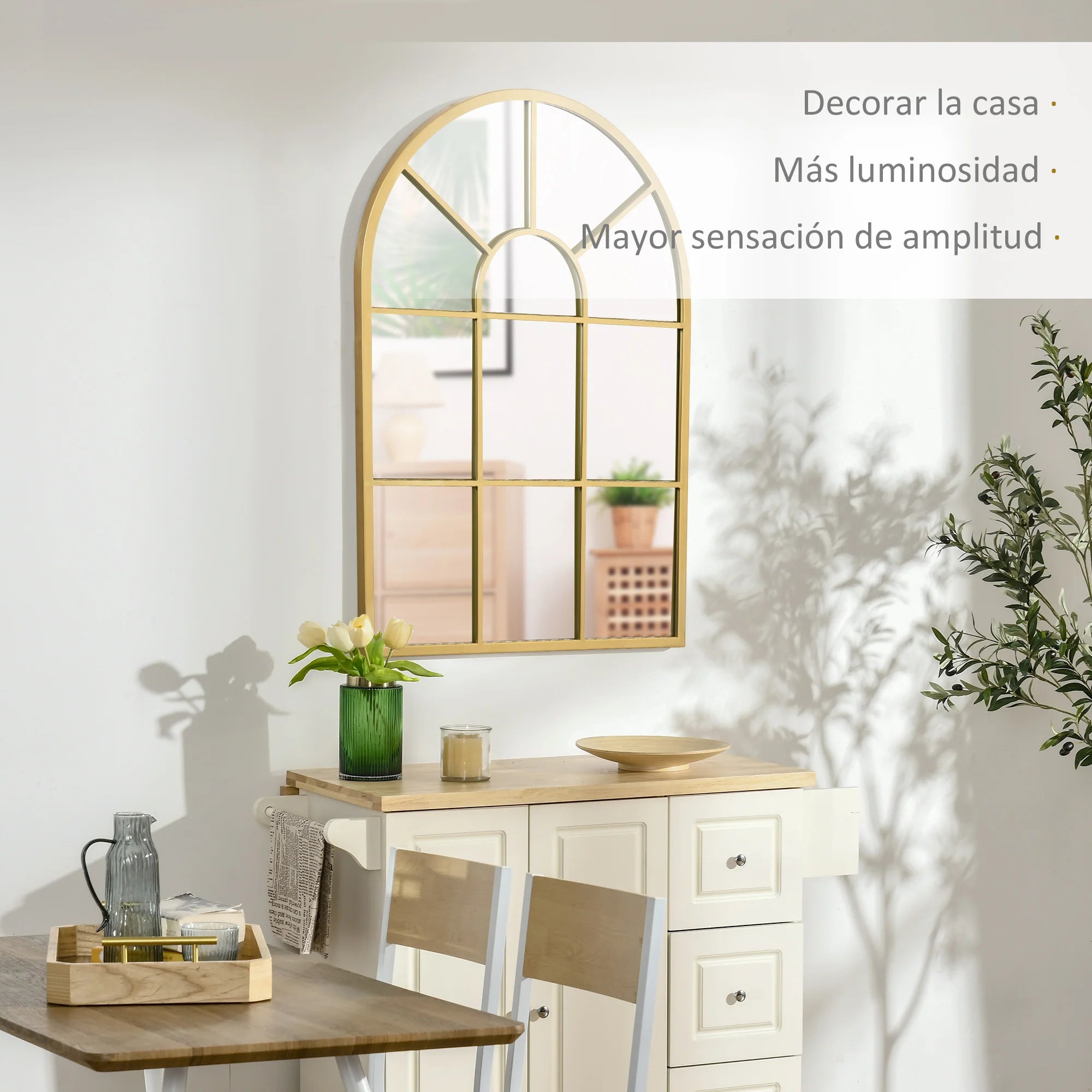 miroir décoratif mural en métal style moderne pour intérieur - vue 4 sur 7