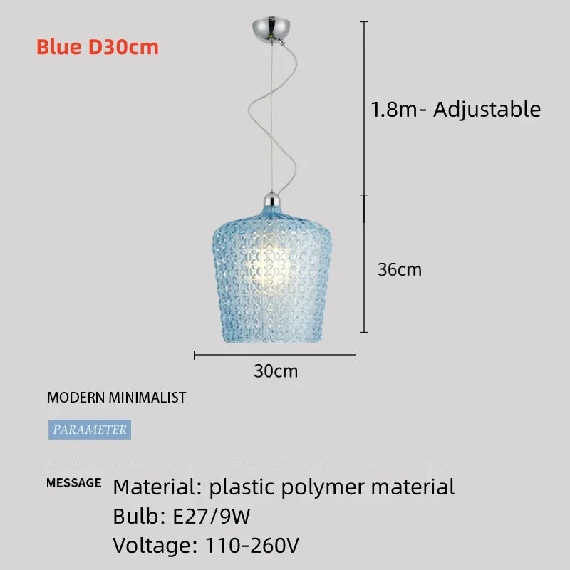 lustre italien moderne creux décoratif avec lumières led acryliques - vue 14 sur 16