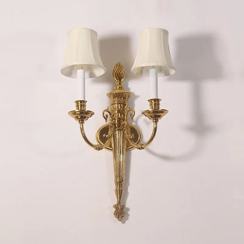 applique murale double tête style nordique en cuivre led rétro - vue 4 sur 8