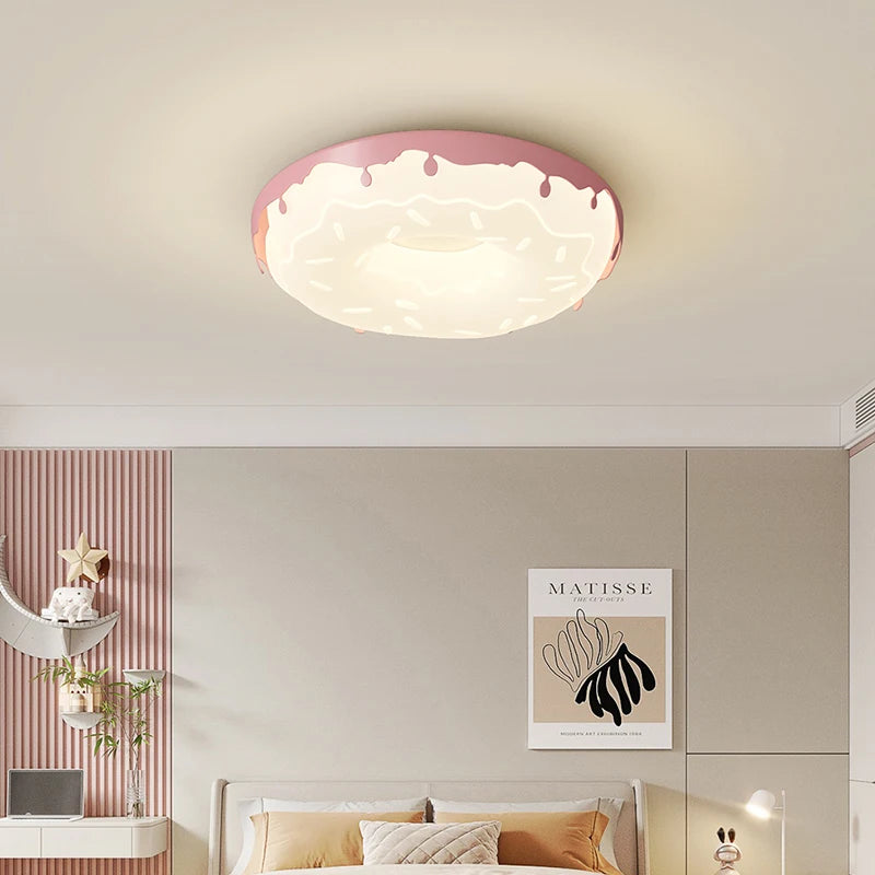 plafonnier donut moderne style girly simple et élégant - vue 3 sur 10