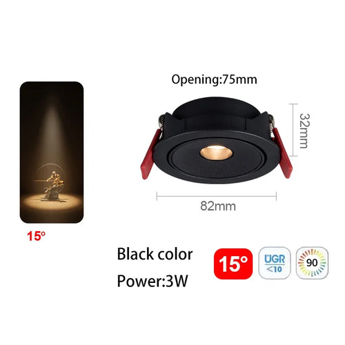 spot led ultra fin à angle de faisceau pour éclairage intérieur
