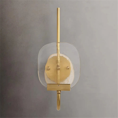 applique murale led luxe en laiton et cristal design moderne - vue 5 sur 7