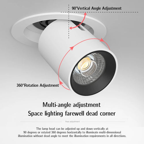 spot led encastré rotatif à intensité variable pour intérieur - vue 2 sur 5