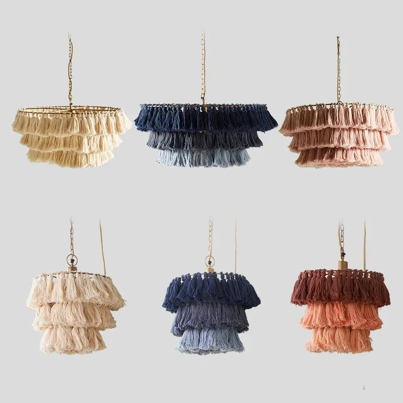 lustre bohème vintage tissé créatif pour intérieur élégant - vue 6 sur 26