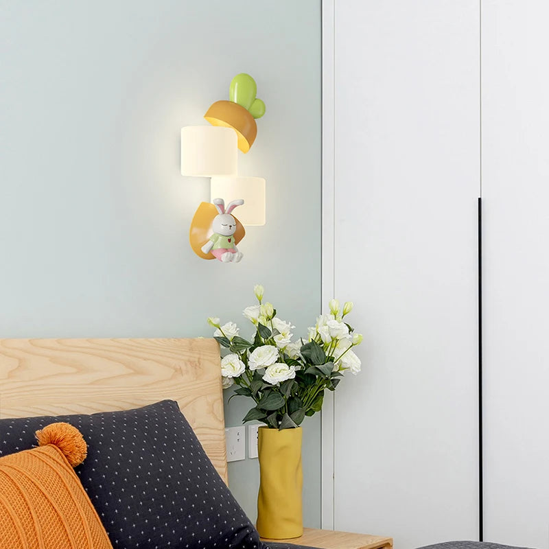 applique murale animaux singe lapin panda décorative pour enfants - vue 3 sur 9