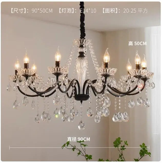 lustre moderne en cristal pour décoration intérieure élégante - vue 9 sur 11