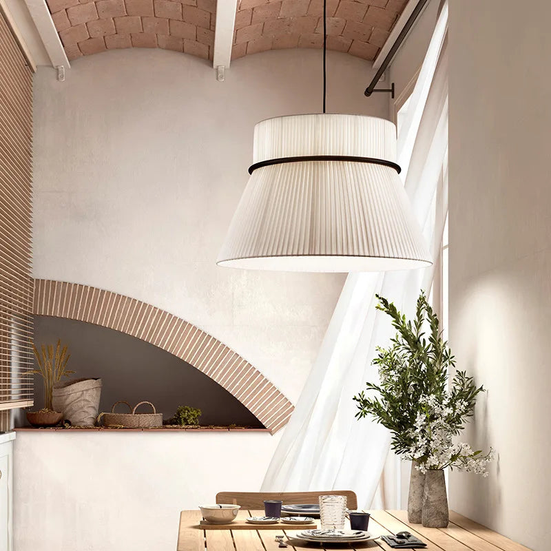 lustre moderne en tissu chinois pour décoration intérieure élégante - vue 3 sur 15
