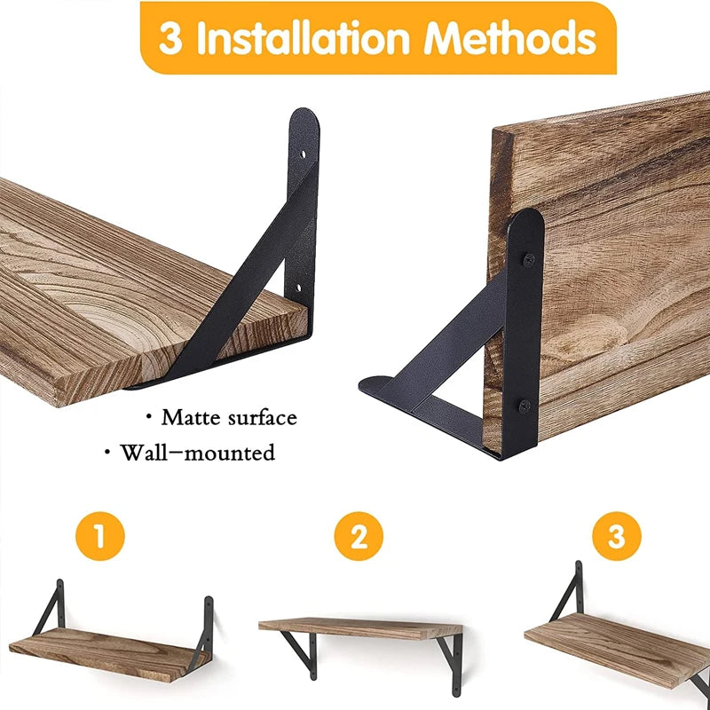 étagère flottante murale en bois design moderne pour rangement et livres - vue 5 sur 10