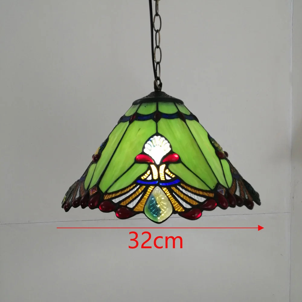 lustre tiffany vitrail style méditerranéen pour intérieur élégant - vue 21 sur 22