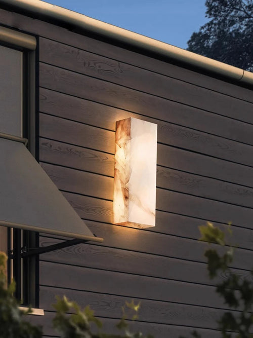 applique murale led en marbre naturel étanche pour extérieur - vue 9 sur 9