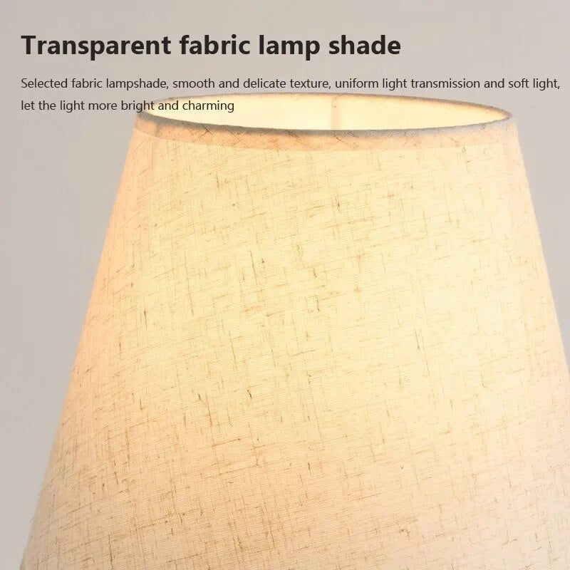 Lampes LED nordique modernes abat-jour en tissu - vue 6 sur 10