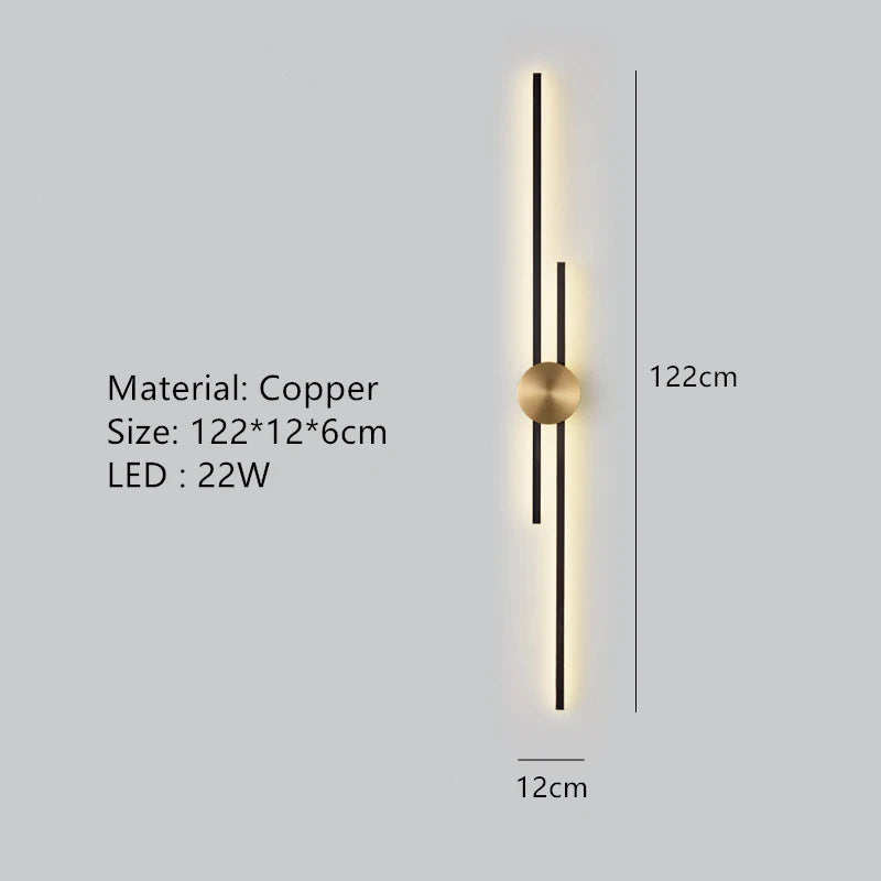applique murale led minimaliste en laiton pour restaurant - vue 14 sur 18