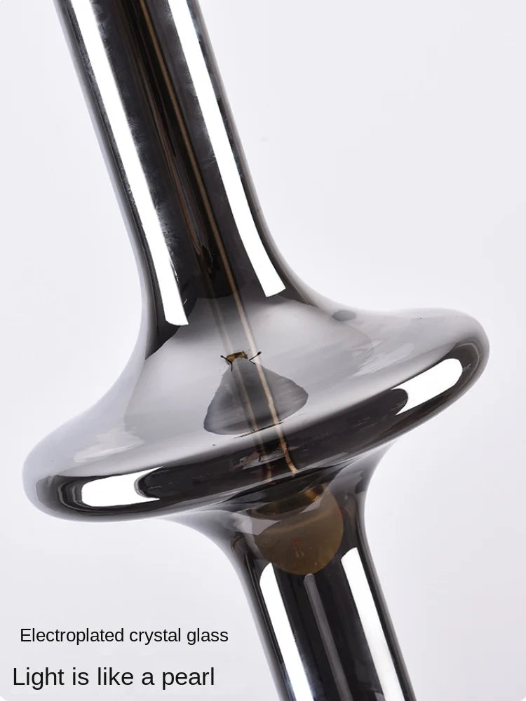 luminaire en verre avec joint en bambou design artistique pour divers espaces - vue 5 sur 12