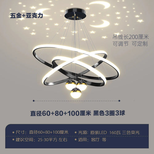 suspension à led étoilée pour un éclairage décoratif intérieur - vue 8 sur 13