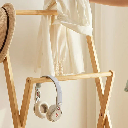 porte-manteau pliable avec étagère de rangement multifonctionnel - vue 4 sur 10
