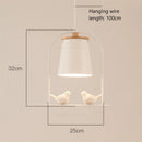 applique murale moderne led en forme d'oiseaux pour décoration