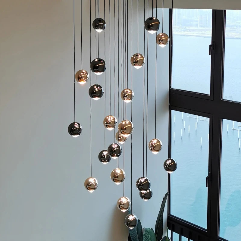 lustre sphérique led minimaliste de luxe pour hôtel - vue 1 sur 17