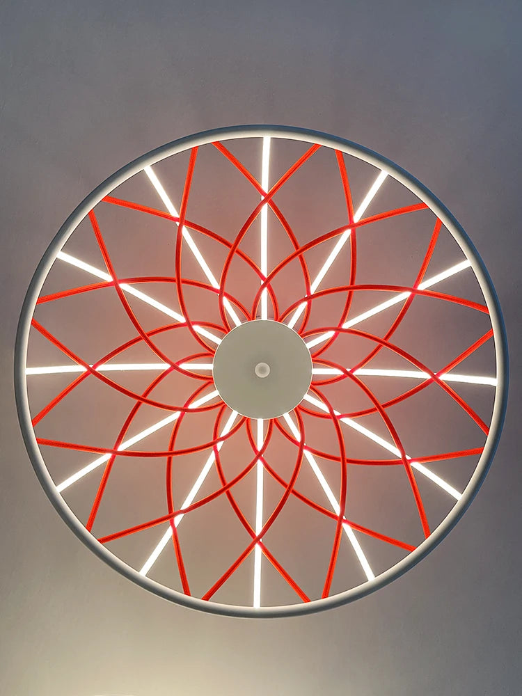 lustre design nordique pour restaurant café art italien tissé - vue 3 sur 5
