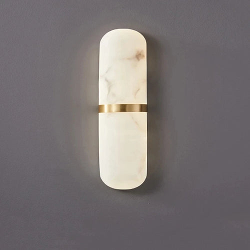 Semi-cylindre applique murale Led 18W Imitation marbre décor lampe de chevet salon salle à manger salle de bain porte couloir applique lumières - vue 2 sur 8