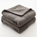 plaid coton gaufré léger pour canapé et chambre