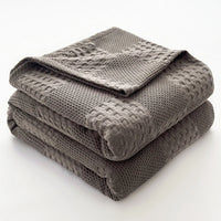 plaid coton gaufré léger pour canapé et chambre