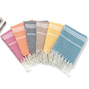 Serviette de plage turque rayures franges coton absorbante