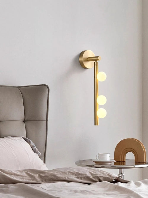 lampe de chevet en cuivre style industriel moderne - vue 3 sur 10