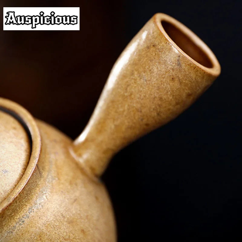 Theiere japonaise ceramique artisanale poignee laterale infuseur - vue 6 sur 7