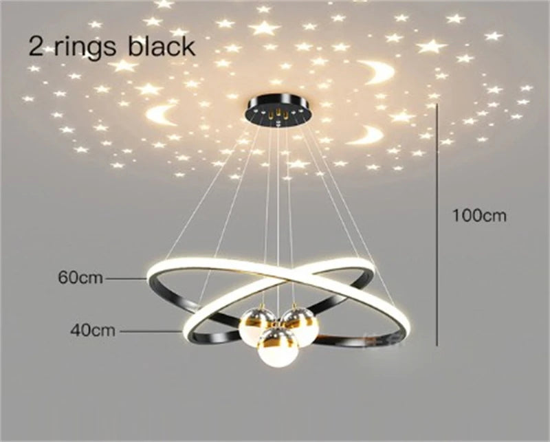 lustre led romantique projecteur de ciel étoilé avec télécommande - vue 16 sur 16