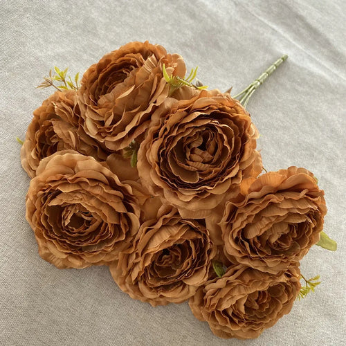 bouquet de pivoines artificielles en soie pour décoration florale - vue 10 sur 17