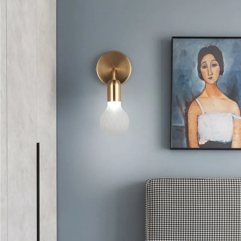 applique murale led moderne en verre décoratif d'intérieur - vue 4 sur 10