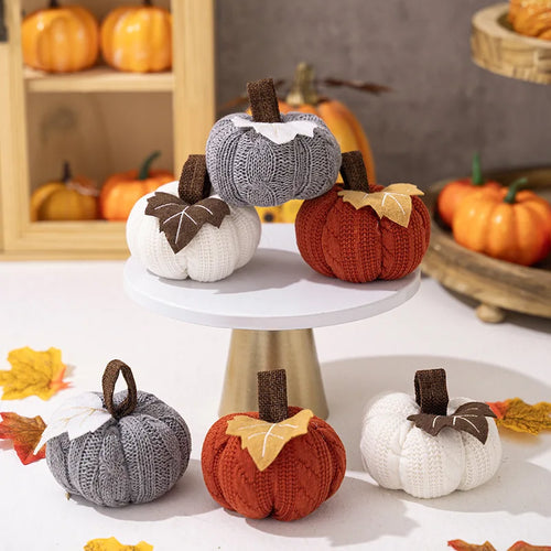 citrouilles décoratives pour automne thanksgiving et halloween - vue 4 sur 9