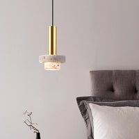 Suspension LED en marbre décorative pour divers espaces