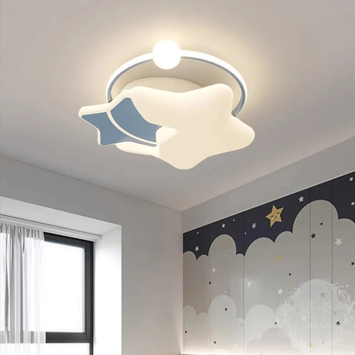 plafonnier moderne étoilé pour chambre d'enfant chaleureuse et romantique - vue 3 sur 9
