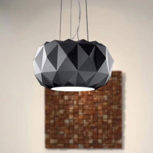 suspension en verre moderne avec découpe diamantée pour décoration intérieure - vue 6 sur 7